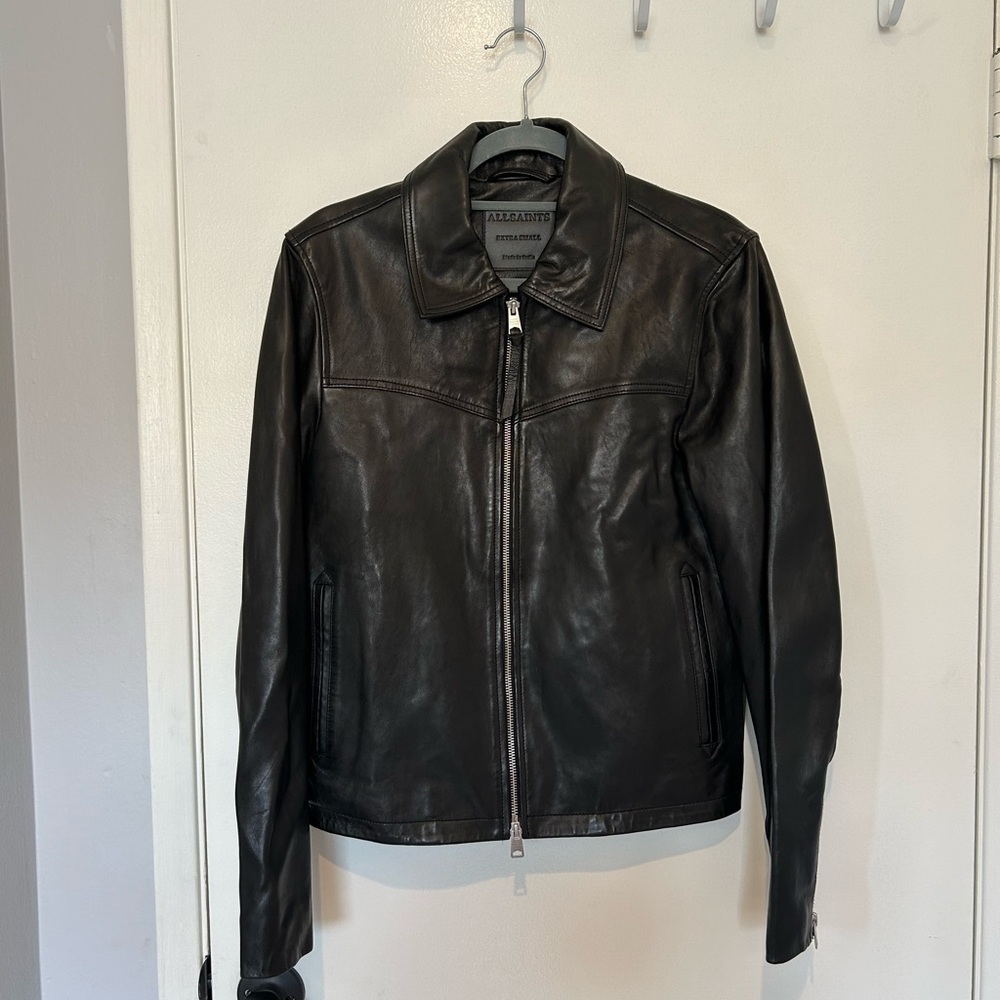 All Saints Black Leather Jacket